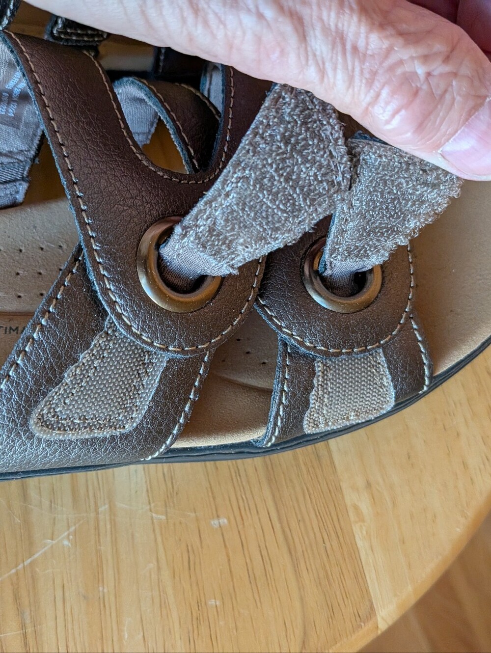 Clark Collection Women's Metallic Brown Slide Sandals Size 8 - Picture 11 of 12